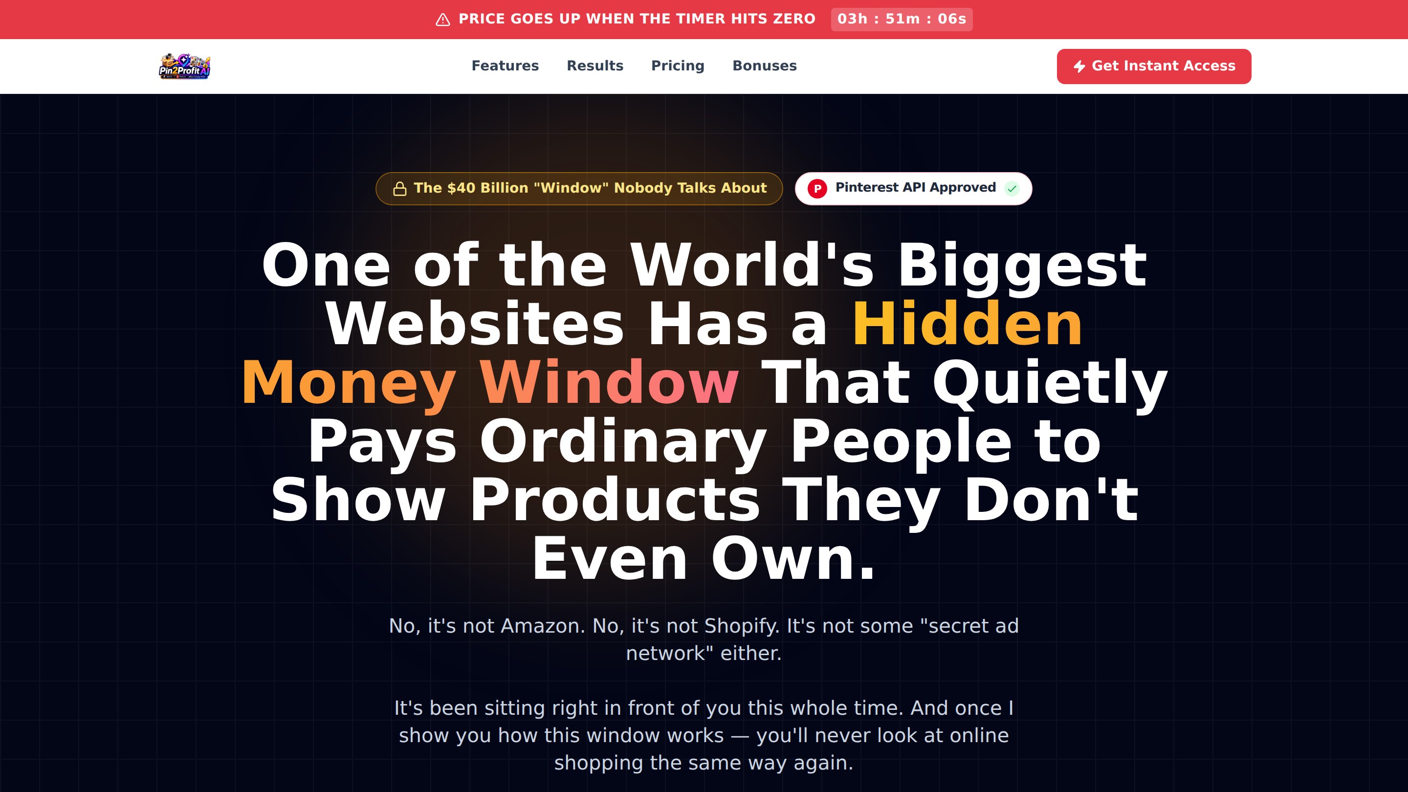 Pin2Profit AI: The Pinterest 'Window' Claim