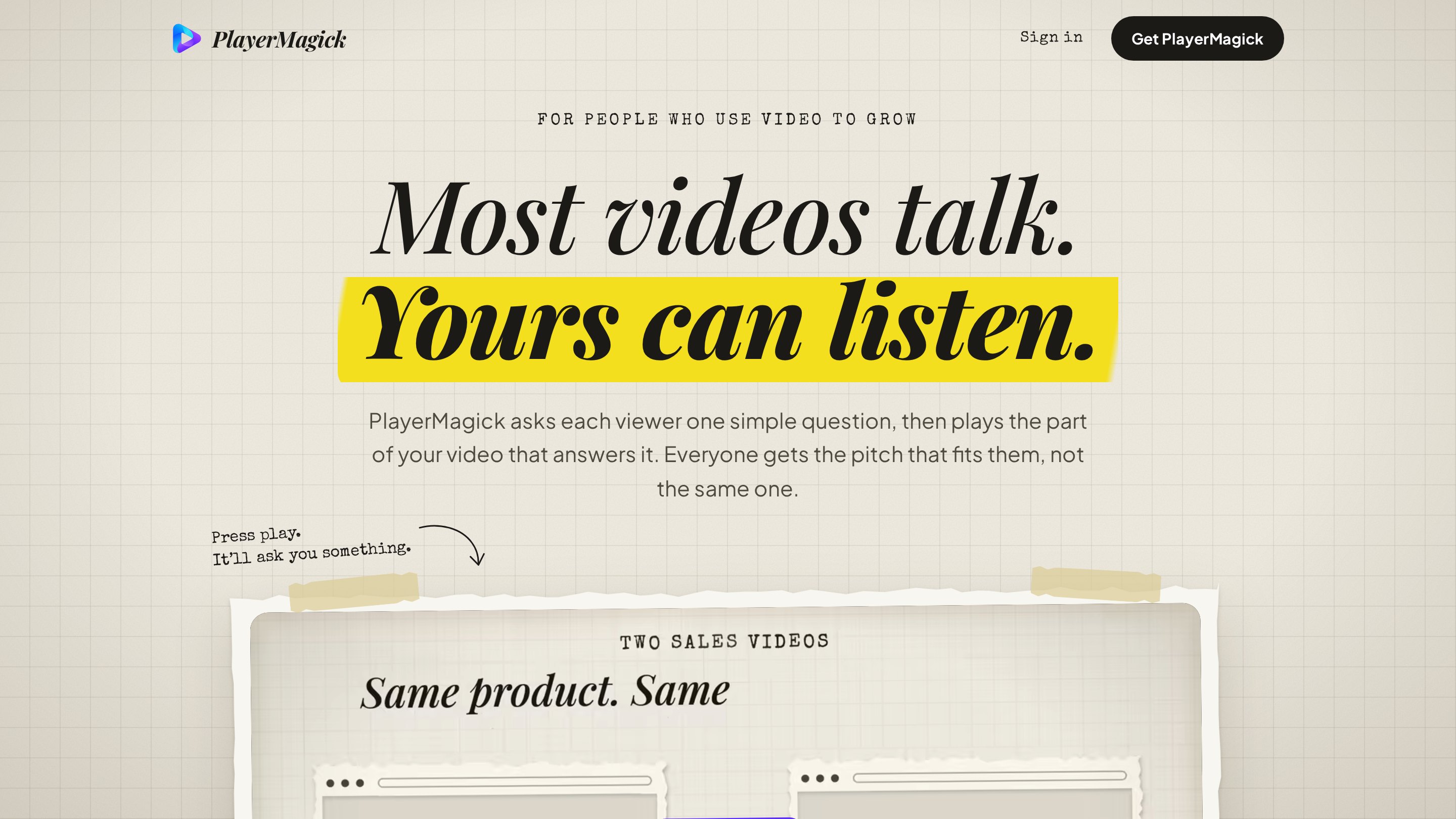 Review PlayerMagick: Interactive Video Funnels for Personalised Pitches